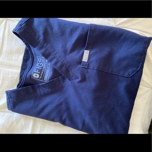 Figs Navy Scrub Top
